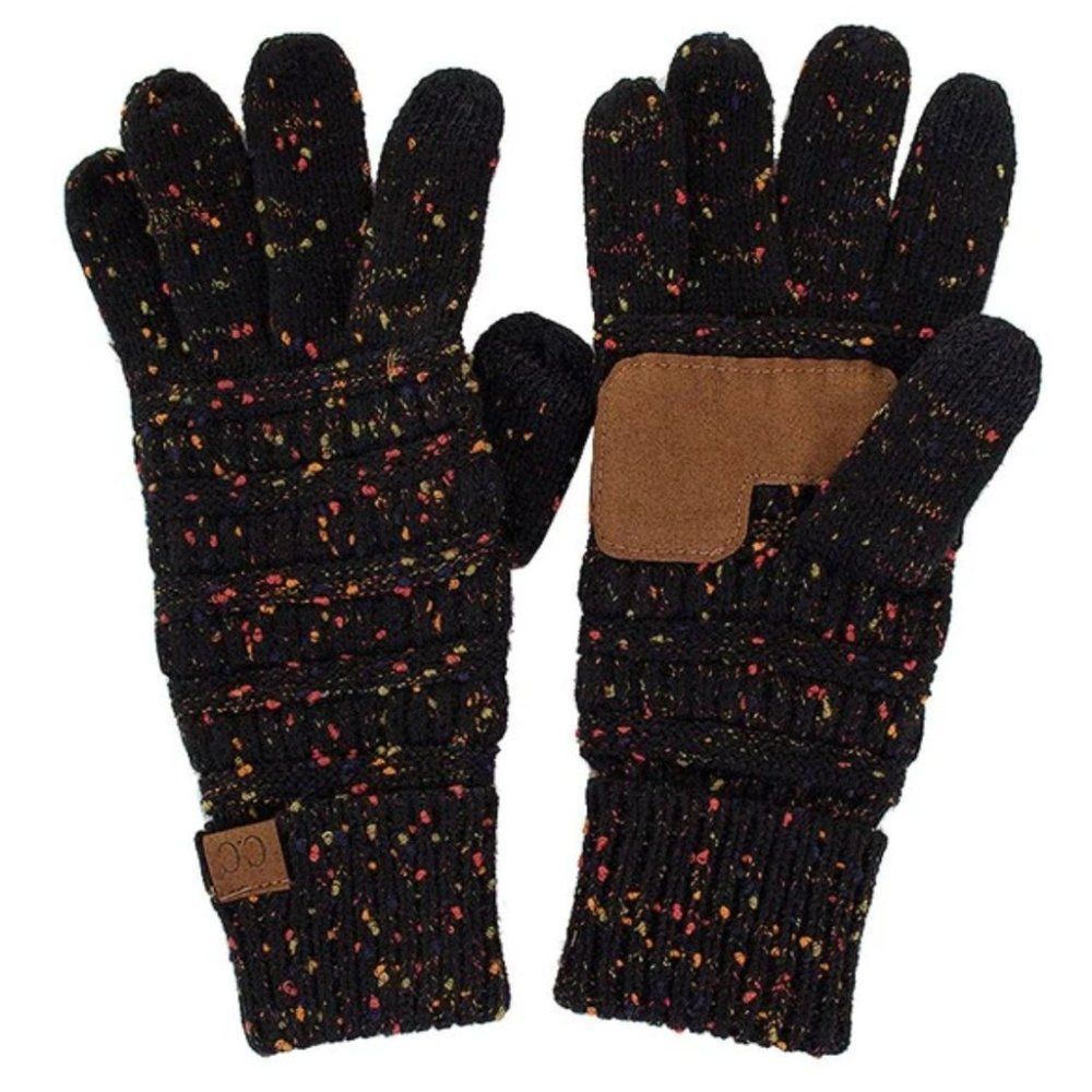 NWT Black Multi CC Cable Confetti Gloves